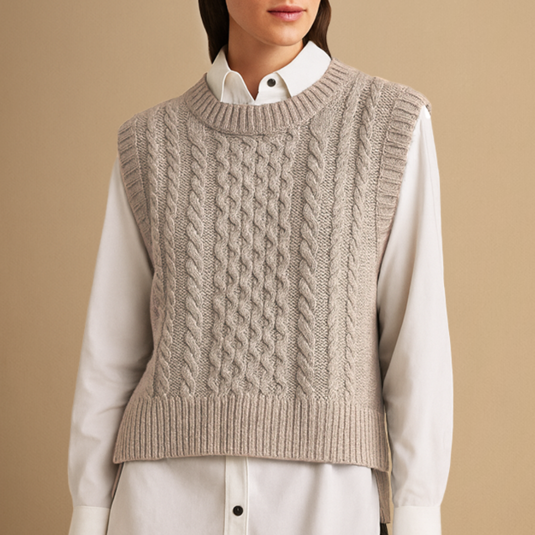 Pierrette | Pull Tricoté Sans Manches