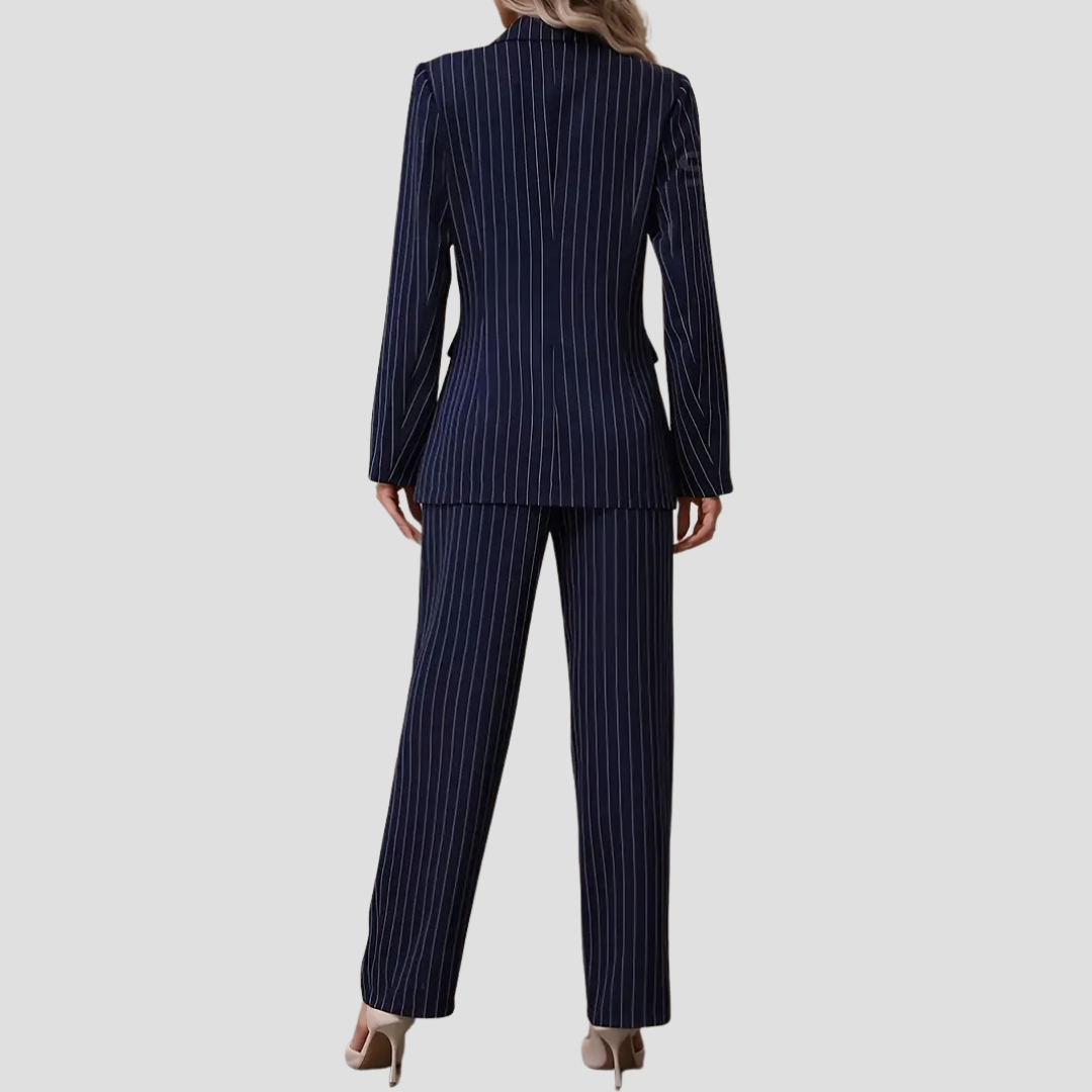 Séverine | Costume Rayé Ajusté