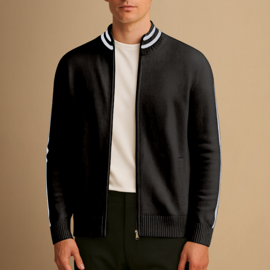Raoul | Cardigan Zippé Bicolore