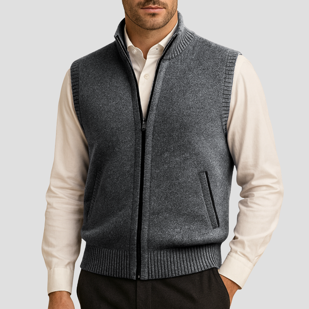 Amédée | Gilet Col Montant Chic