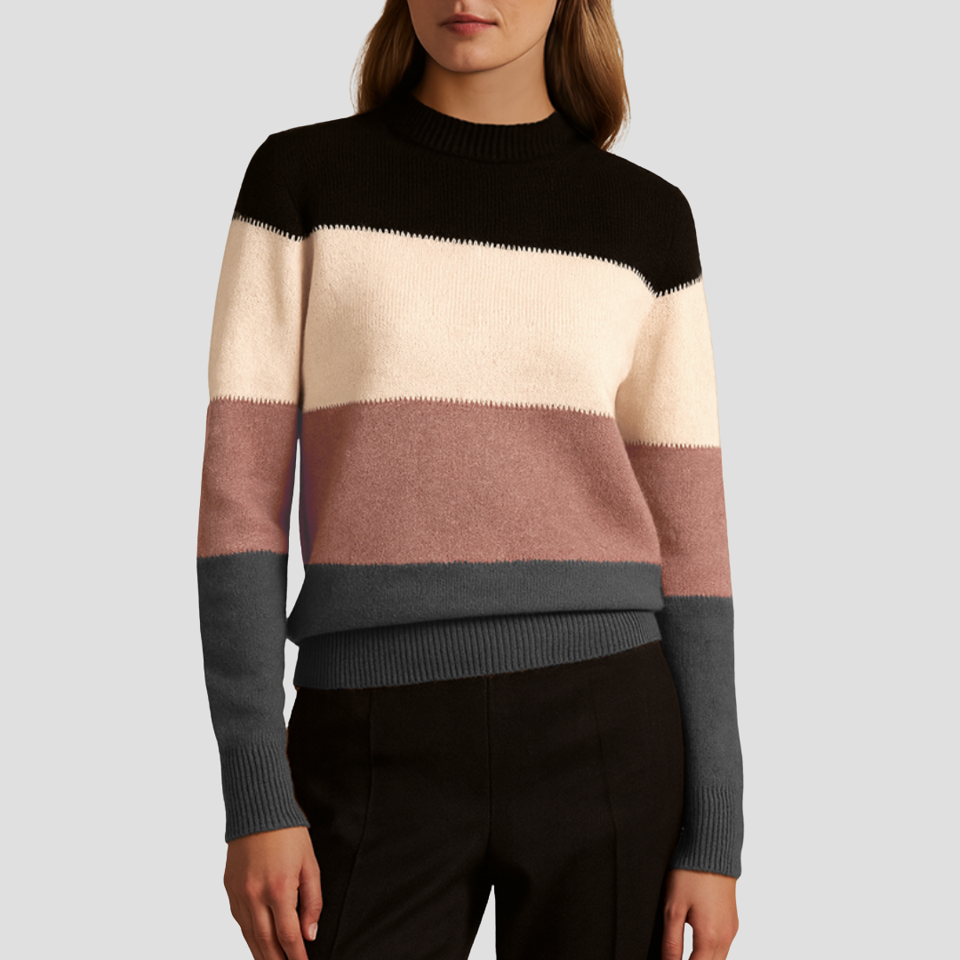 Arlette | Pull Tricoté Bicolore