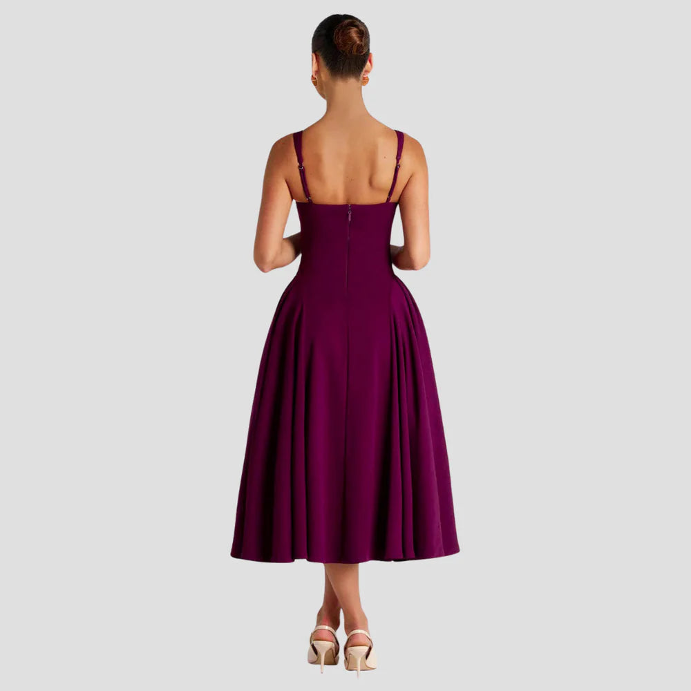 Lison | Robe Midi Élégante
