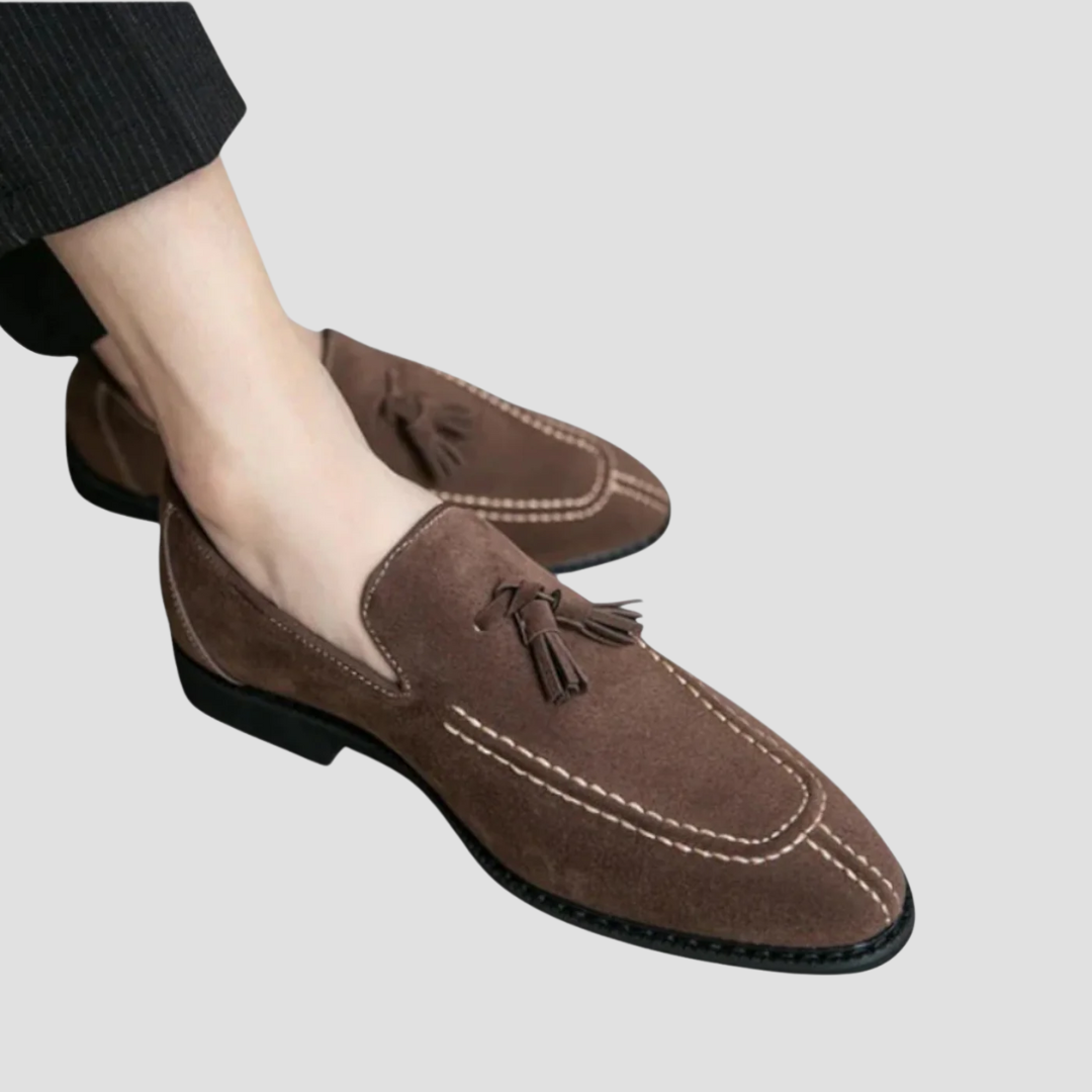 Belrois | Mocassins en Daim Souple avec Pampilles pour Homme – Confort et Raffinement