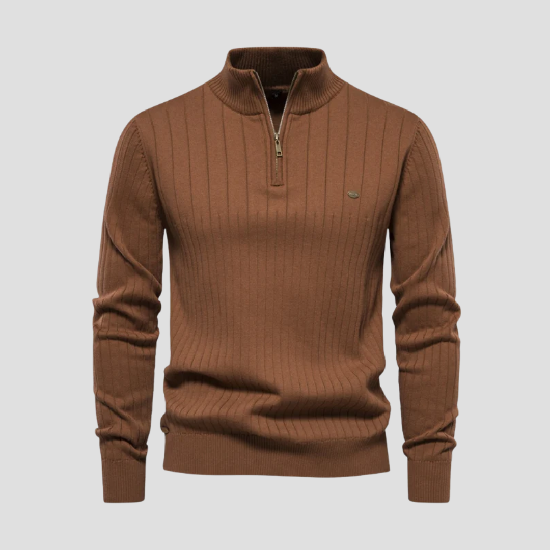 Bérenger | Pull Demi-Zip Côtelé