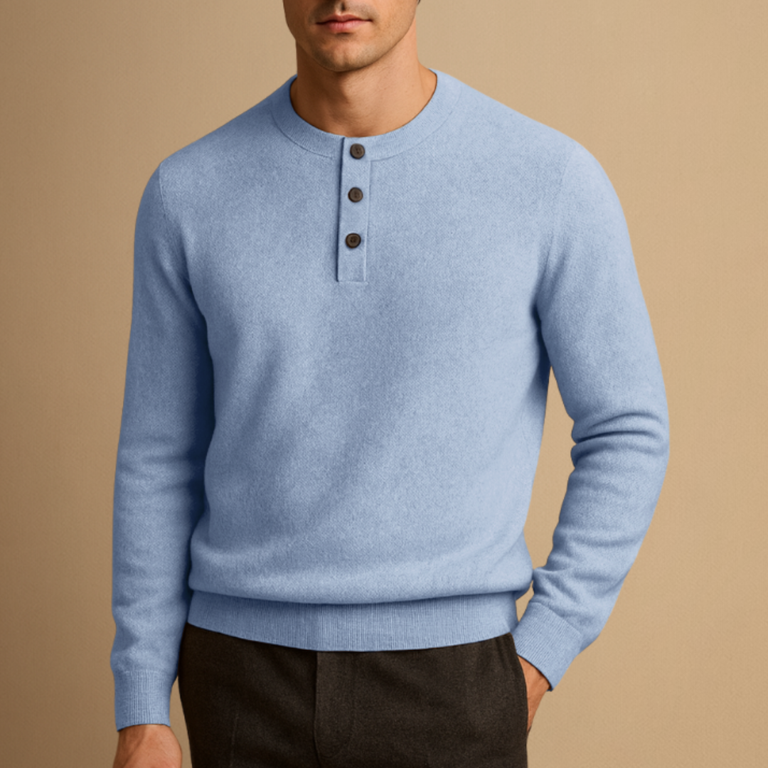 Médard | Pull Henley en Cachemire