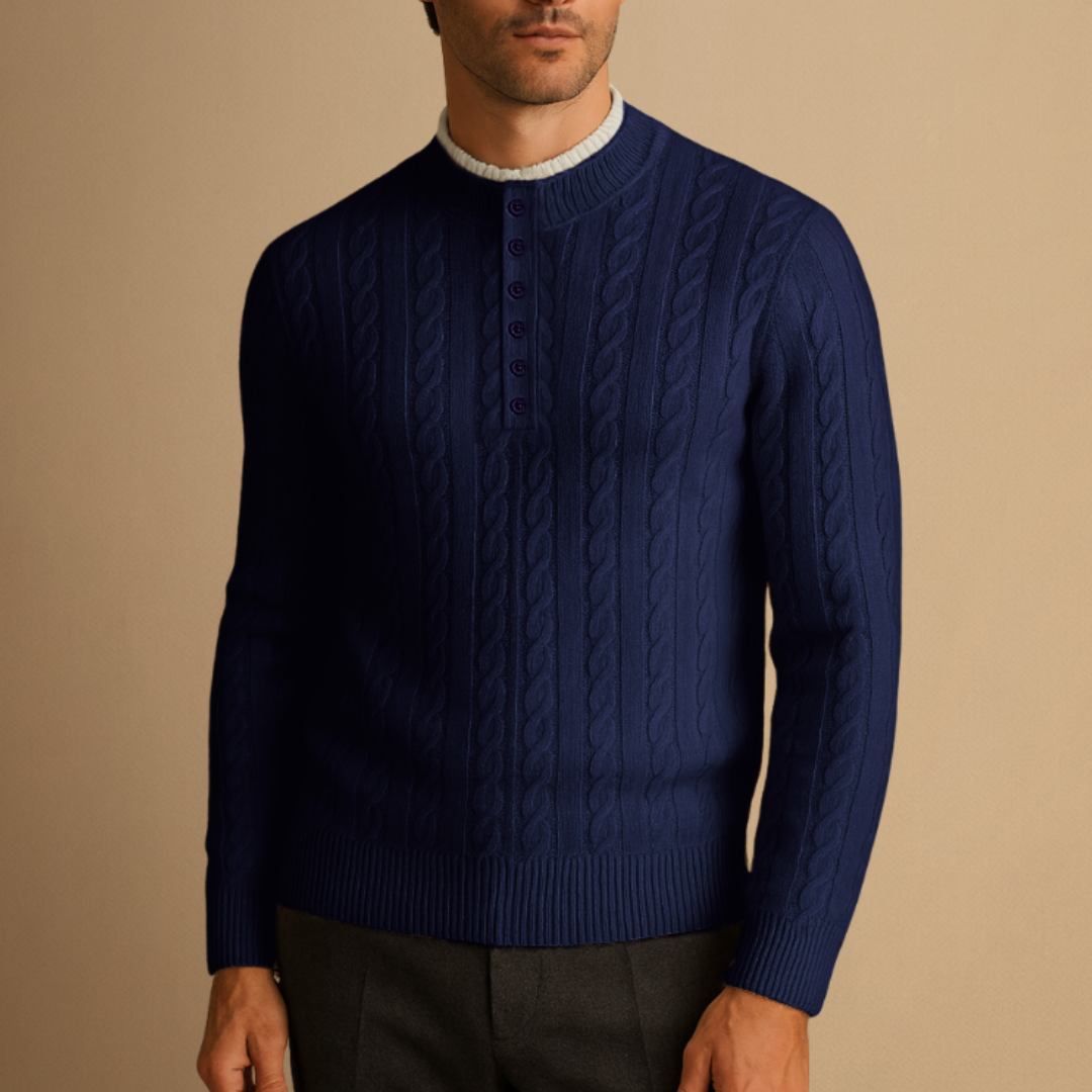 Samuel | Pull Torsadé Boutonné