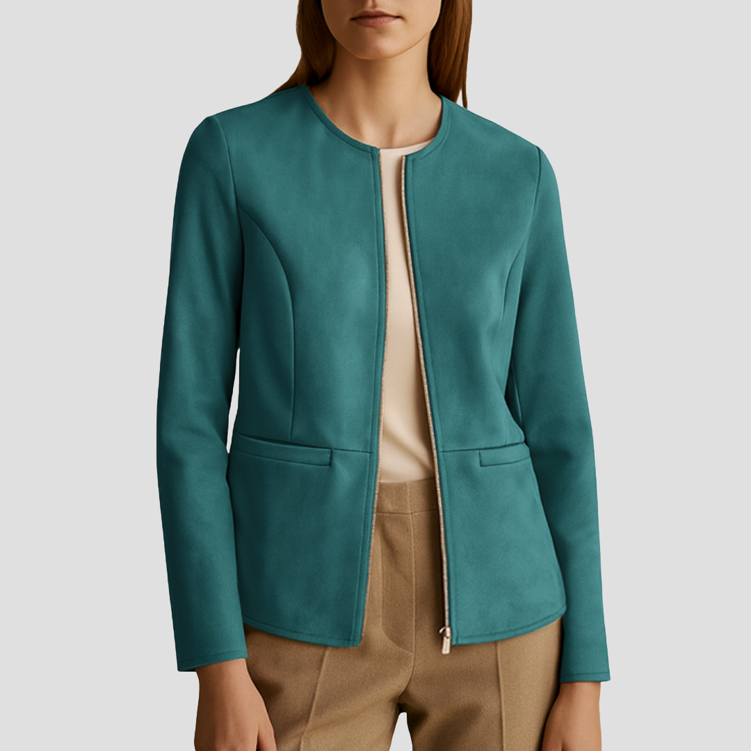 Maéva | Veste Suédée Zippée