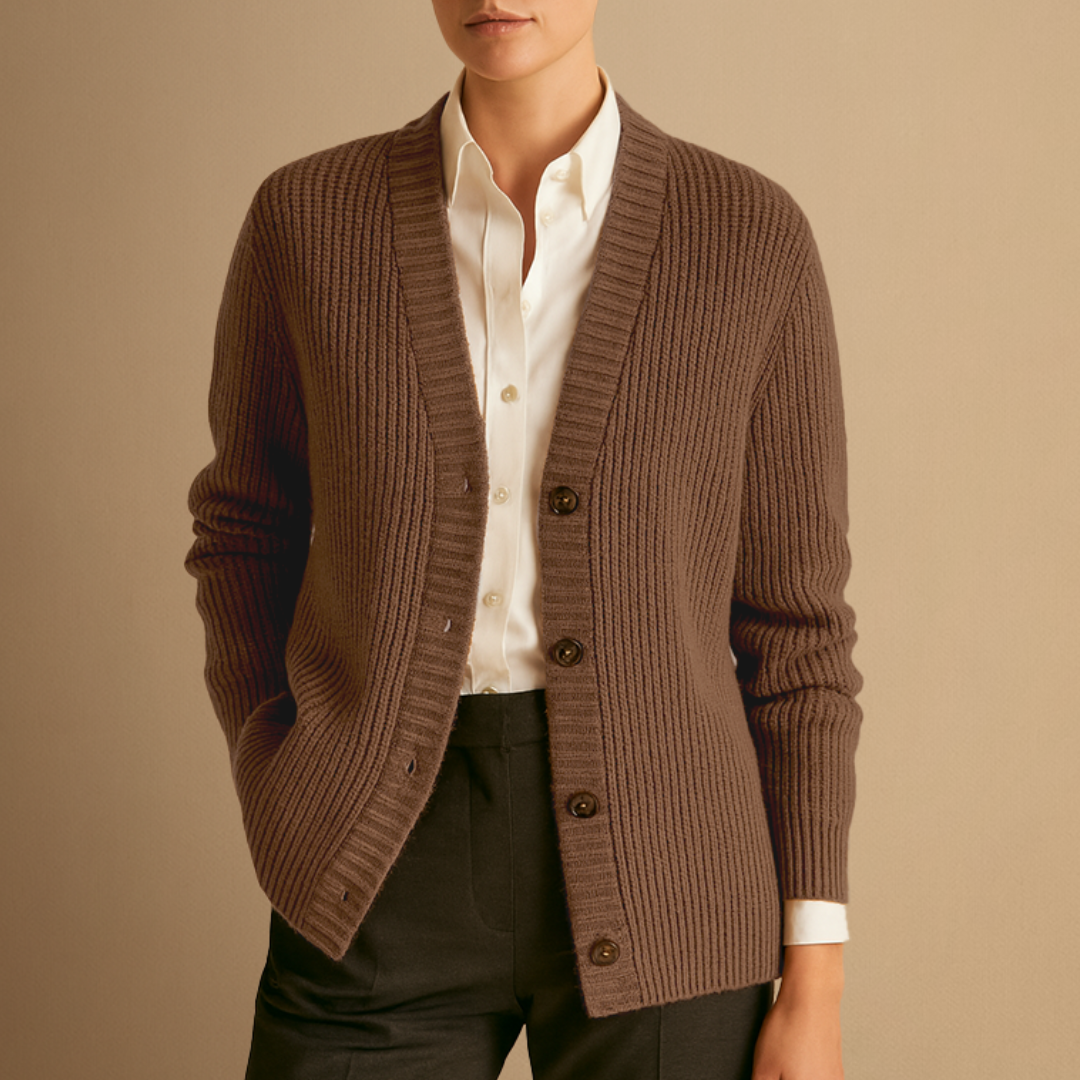 Yvette | Cardigan Boutonné en Tricot