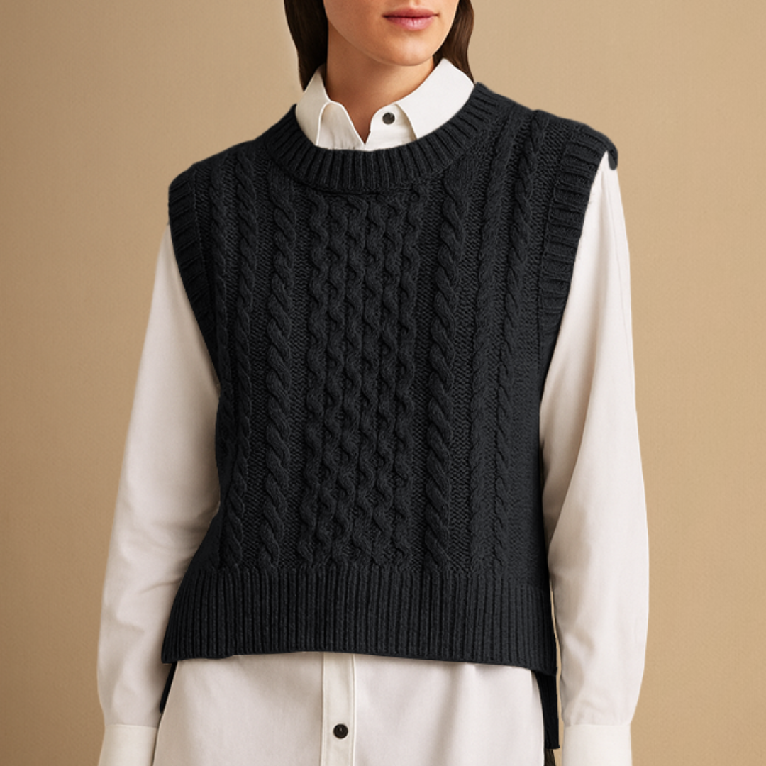 Pierrette | Pull Tricoté Sans Manches