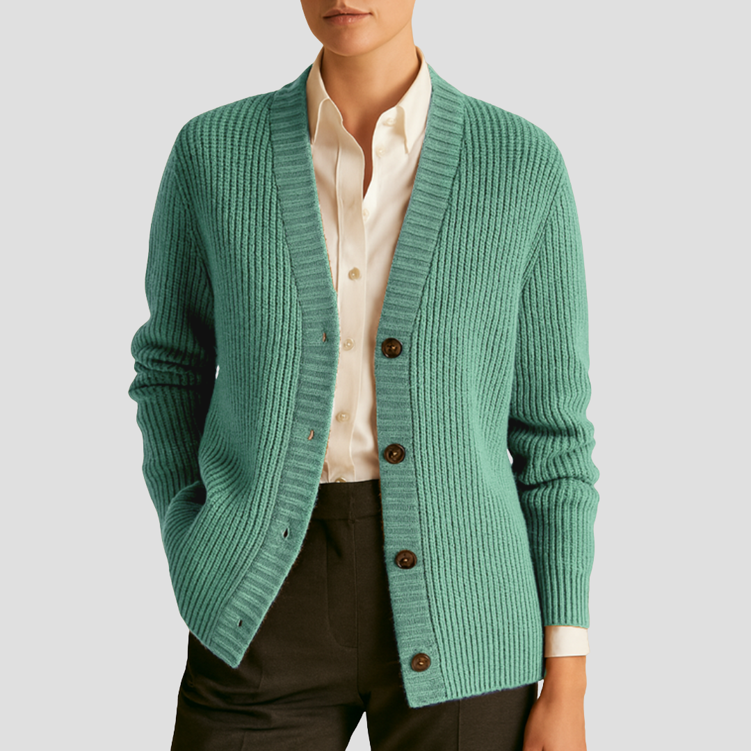 Yvette | Cardigan Boutonné en Tricot