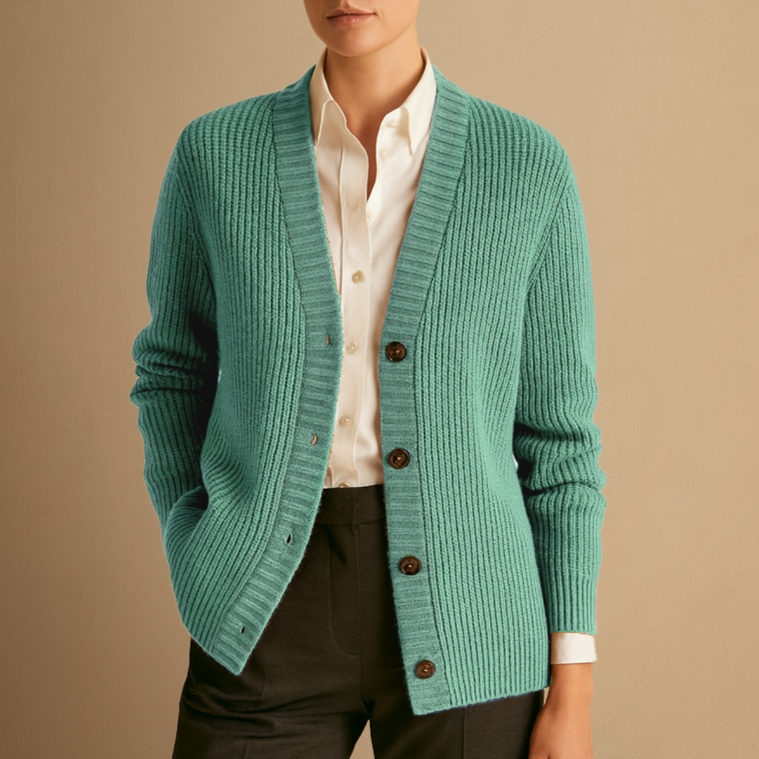 Yvette | Cardigan Boutonné en Tricot