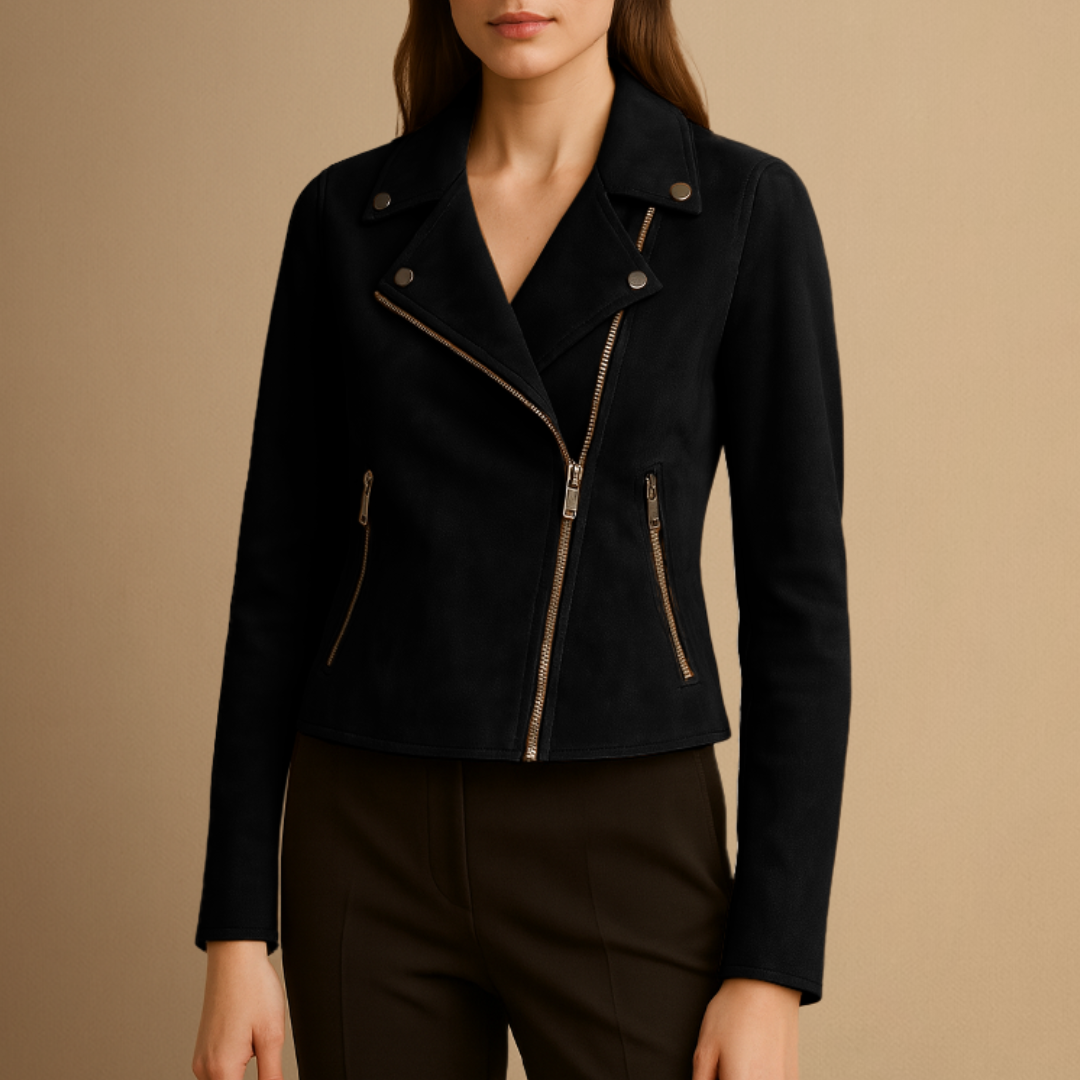 Camille | Veste Biker Asymétrique
