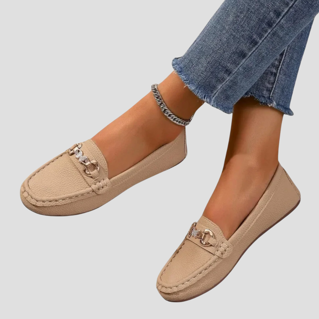 Édith | Femme Mocassins en Cuir Véritable