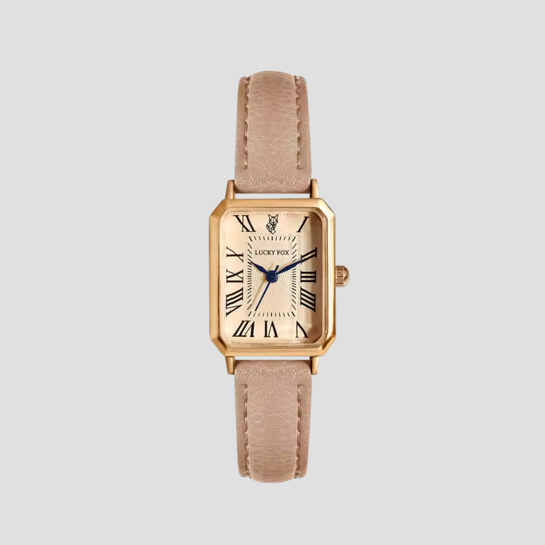 Arlène | Montre Carrée Bracelet Cuir