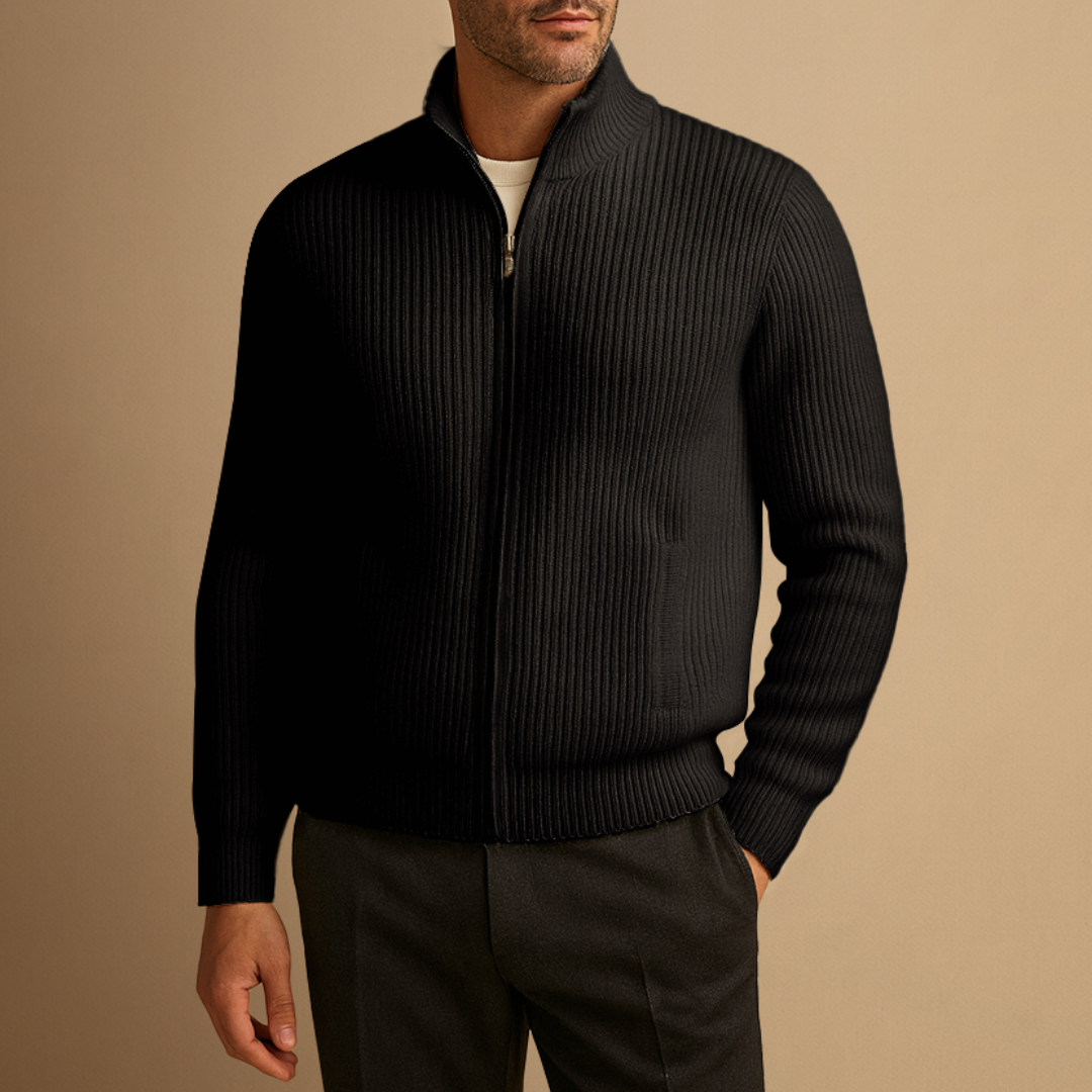 Alaric | Cardigan Zippé Côtelé