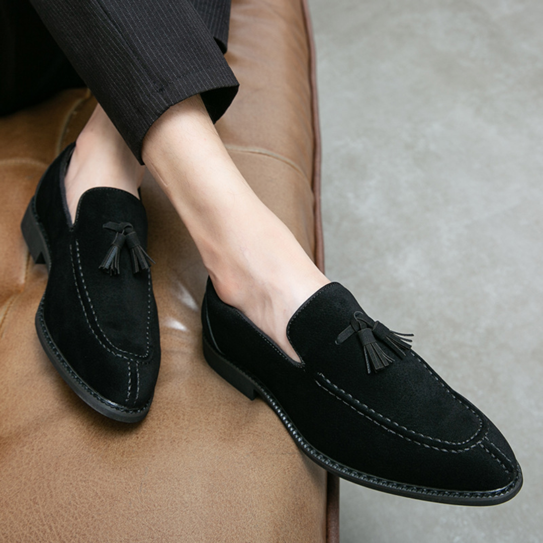 Belrois | Mocassins en Daim Souple avec Pampilles pour Homme – Confort et Raffinement