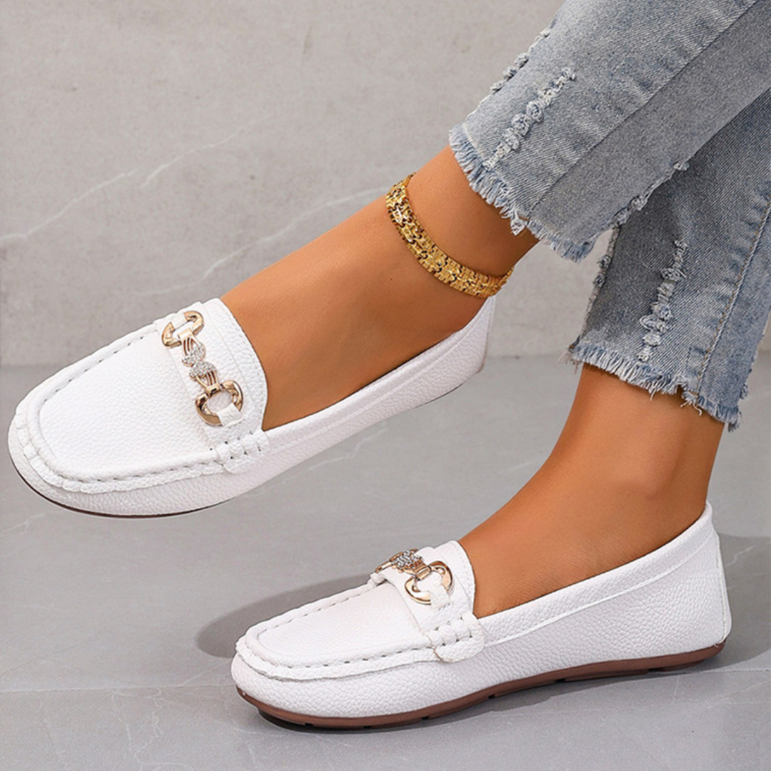 Édith | Femme Mocassins en Cuir Véritable