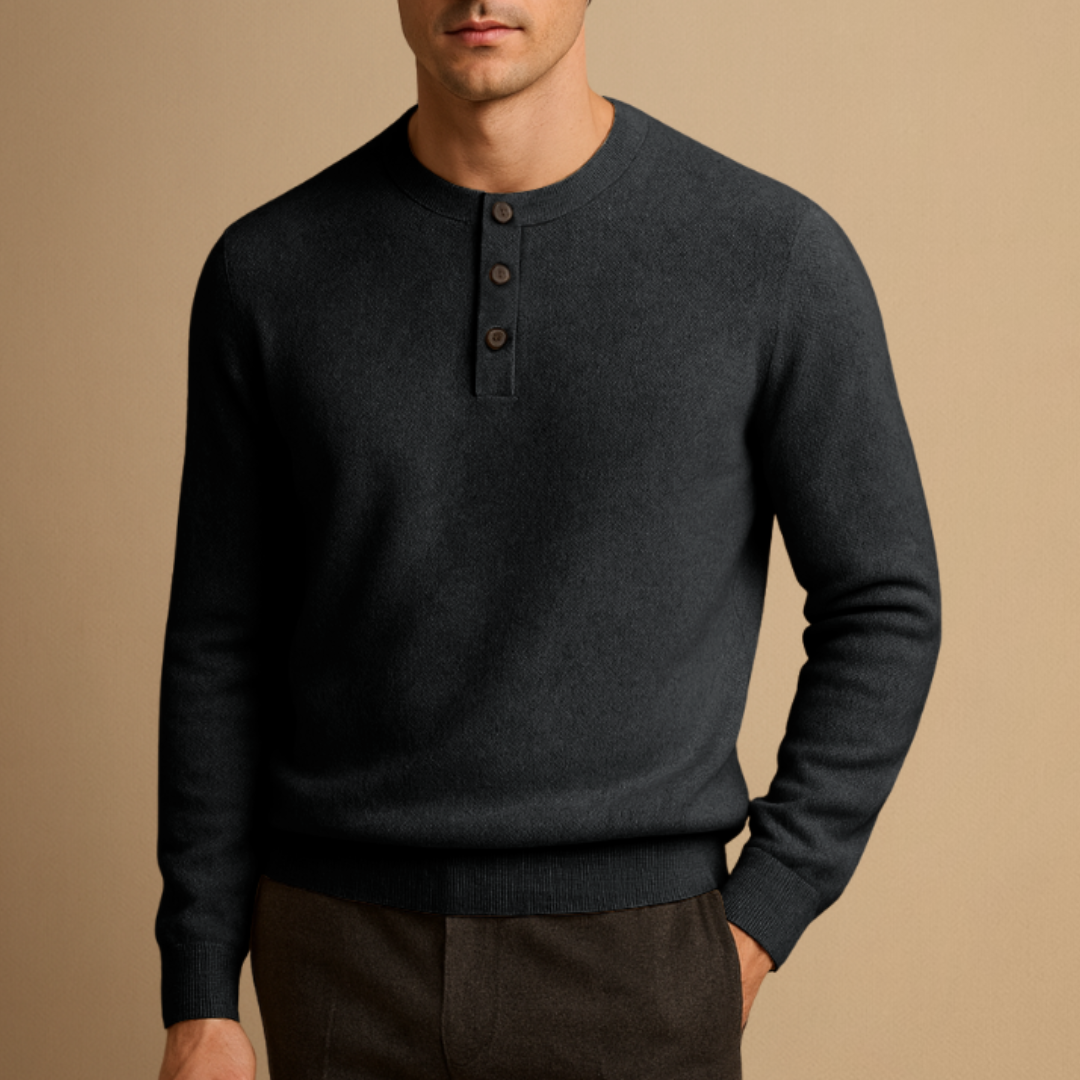 Médard | Pull Henley en Cachemire