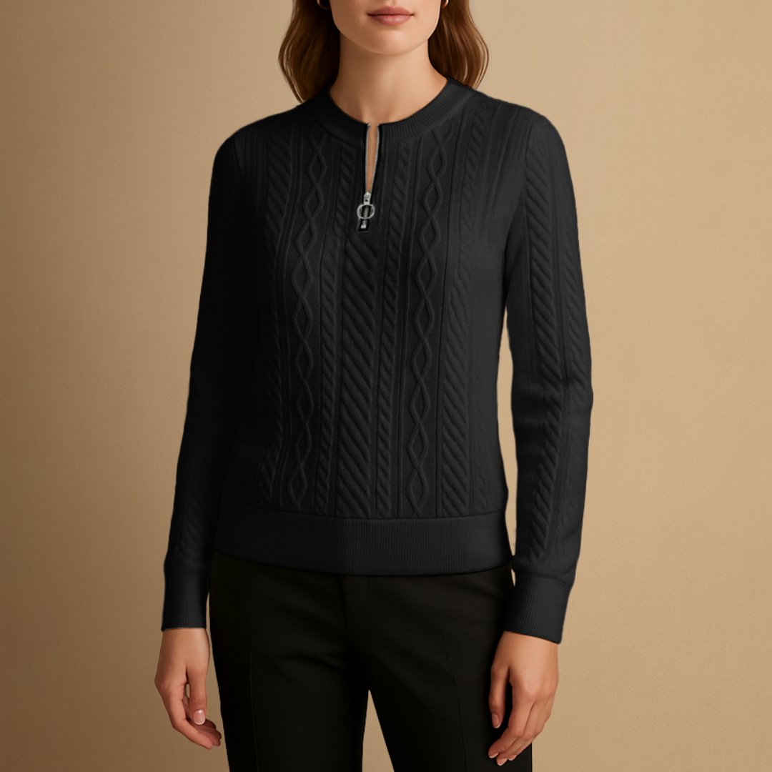 Eugénie | Pull Demi-Zip Raffiné