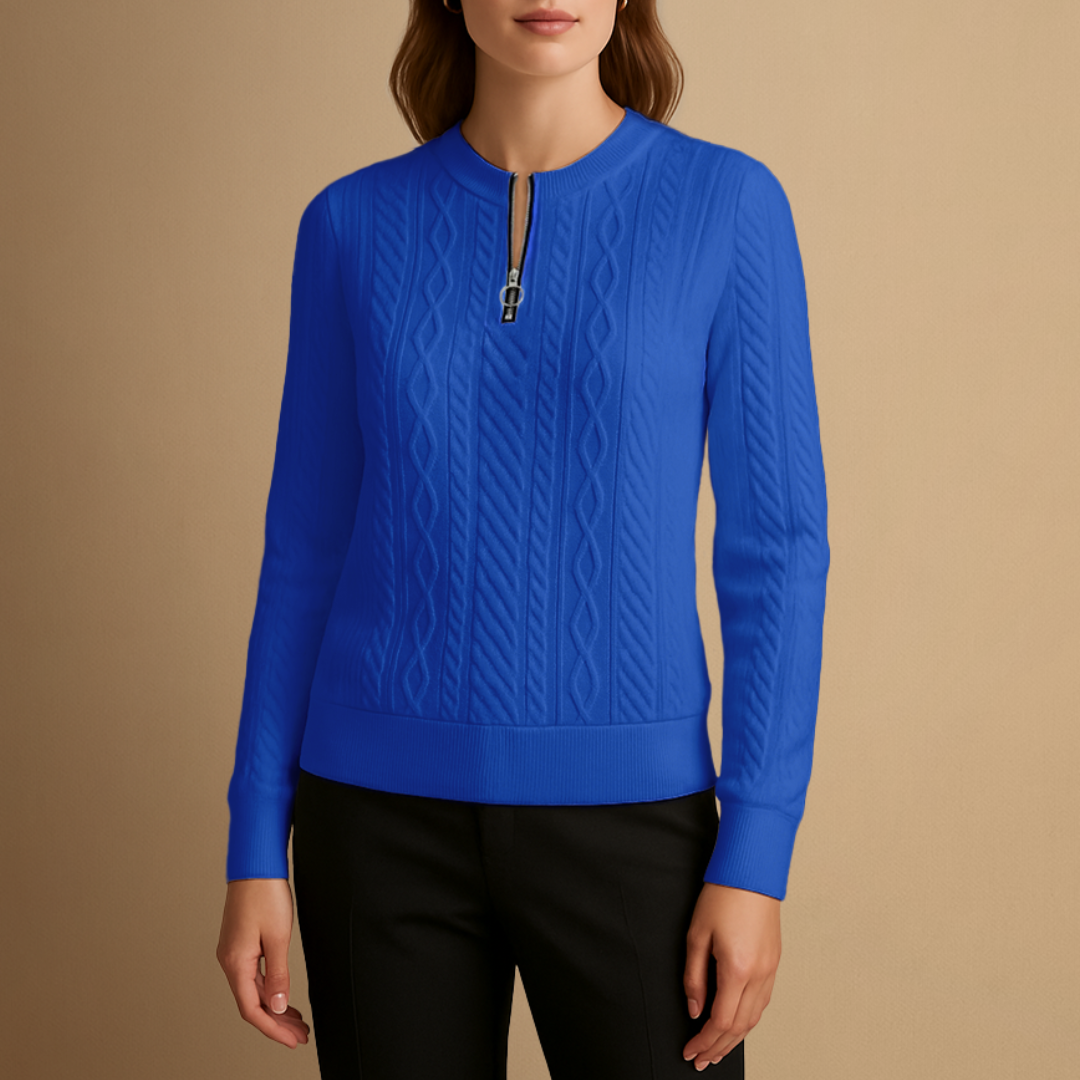 Eugénie | Pull Demi-Zip Raffiné