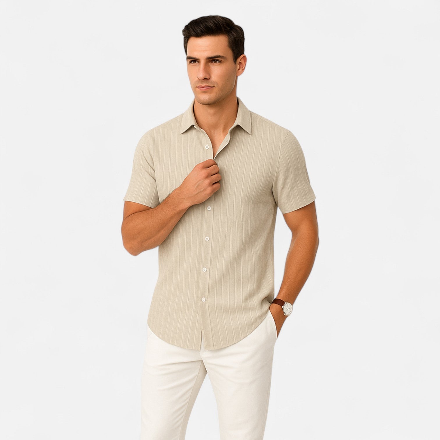 Belrois | Chemise Décontractée Texturée pour Homme – Confort et Élégance