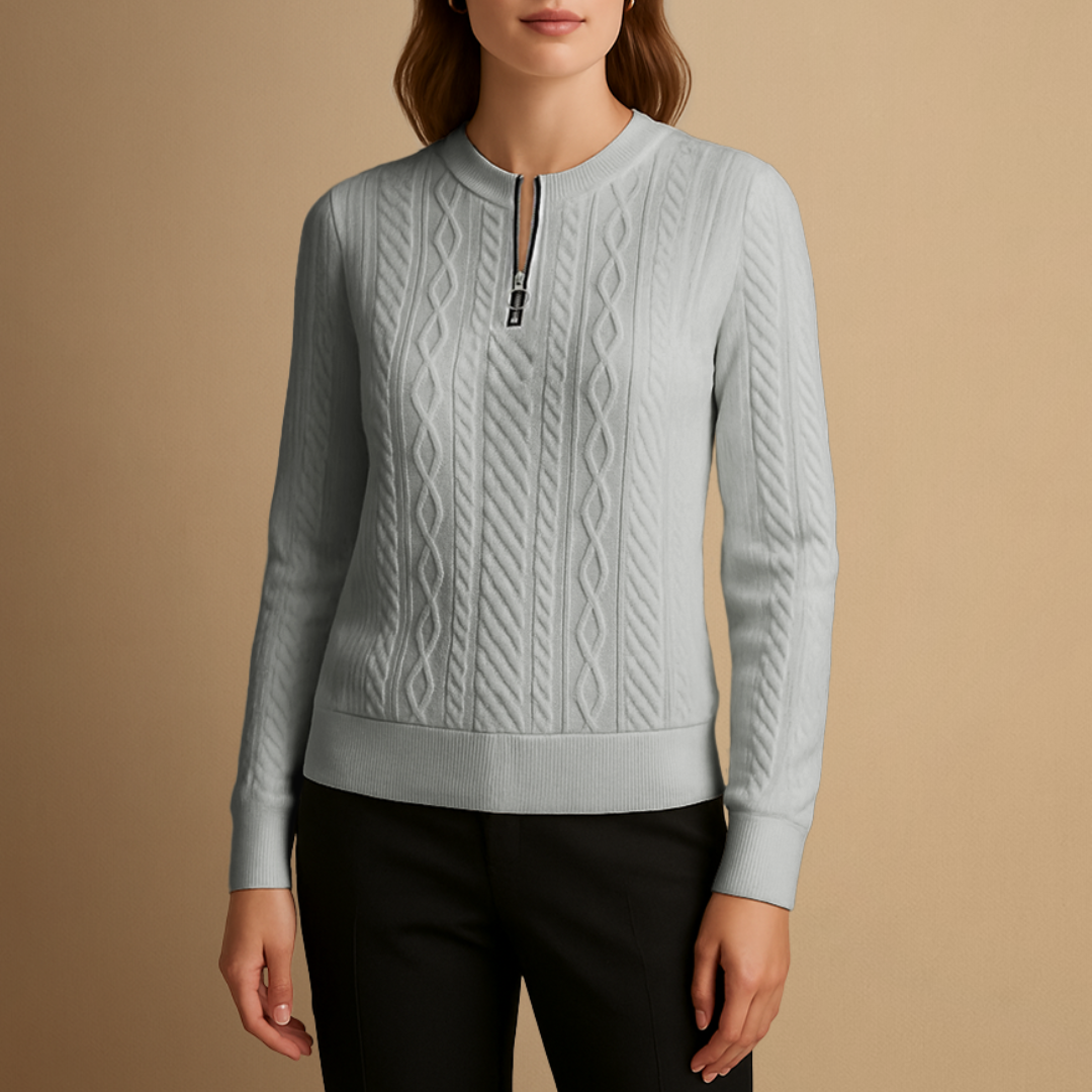 Eugénie | Pull Demi-Zip Raffiné