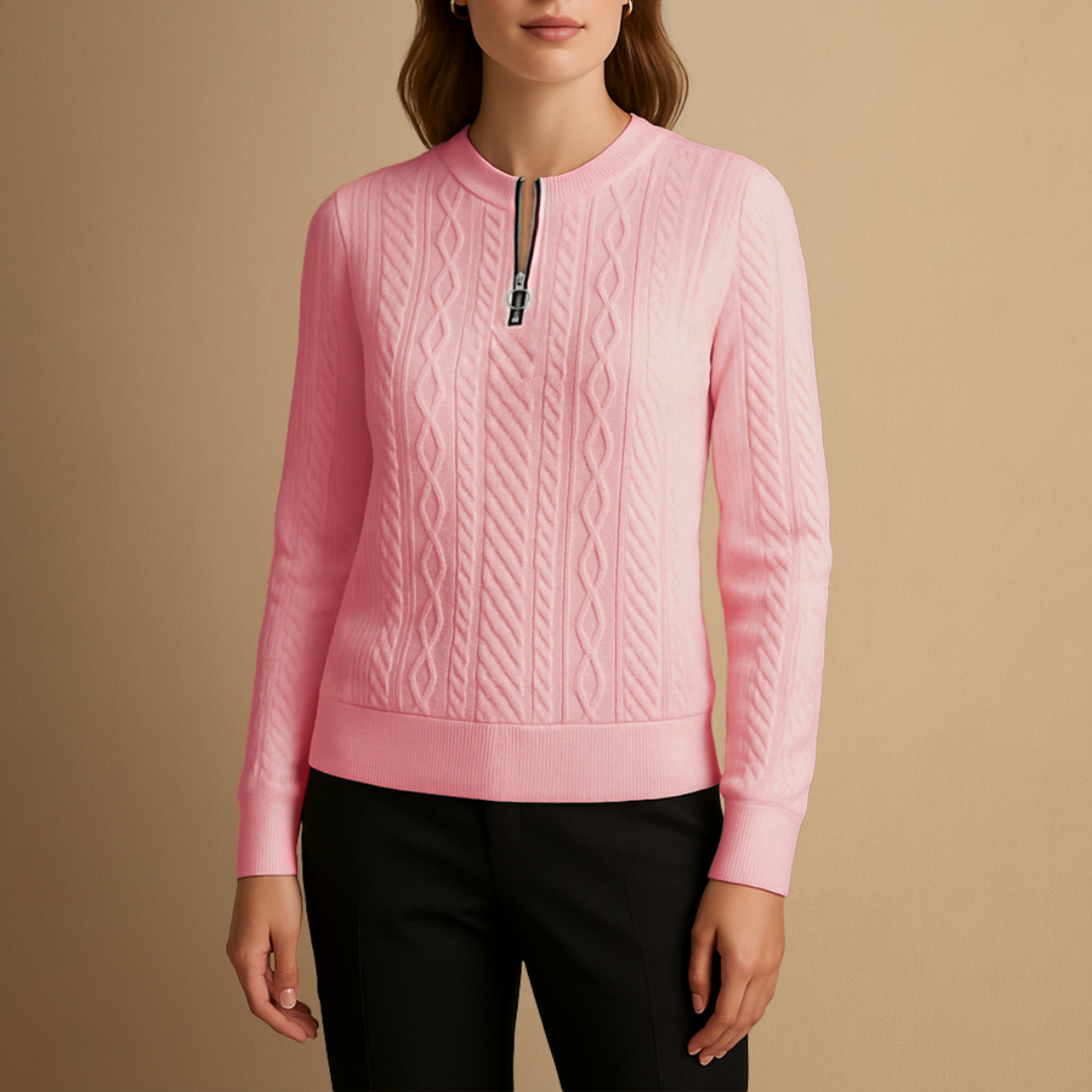 Eugénie | Pull Demi-Zip Raffiné