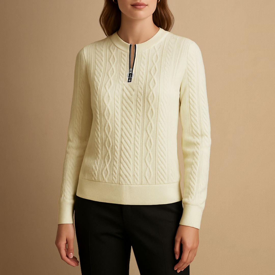 Eugénie | Pull Demi-Zip Raffiné