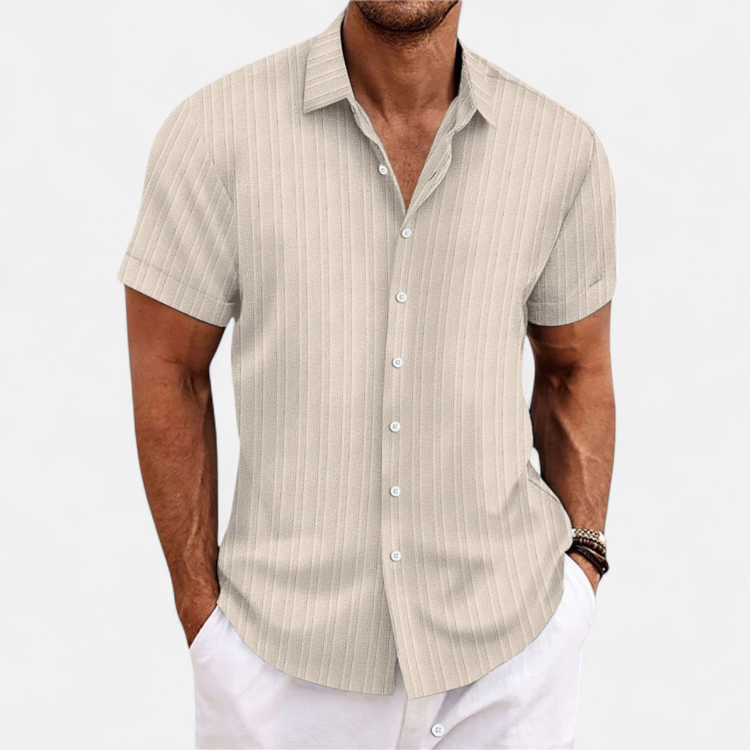 Belrois | Chemise Décontractée Texturée pour Homme – Confort et Élégance