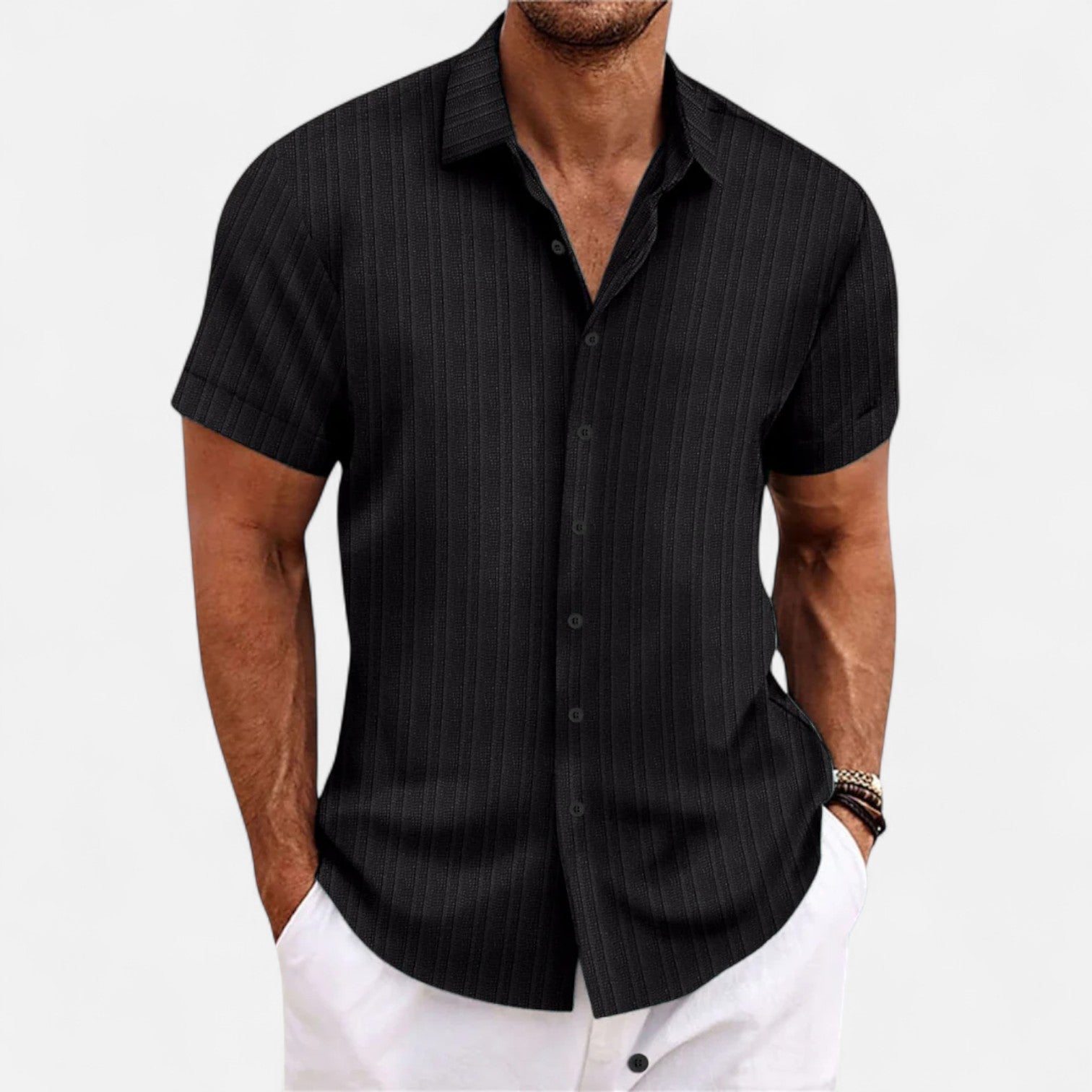 Belrois | Chemise Décontractée Texturée pour Homme – Confort et Élégance