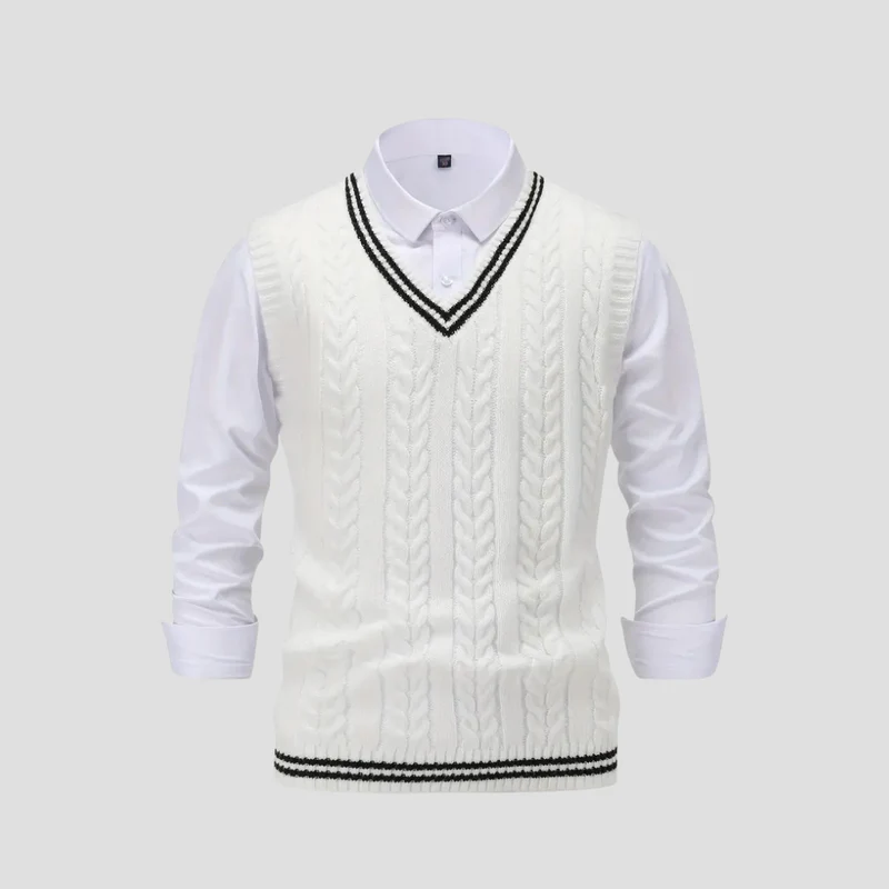 Mireille | Pull Sans Manches Torsadé