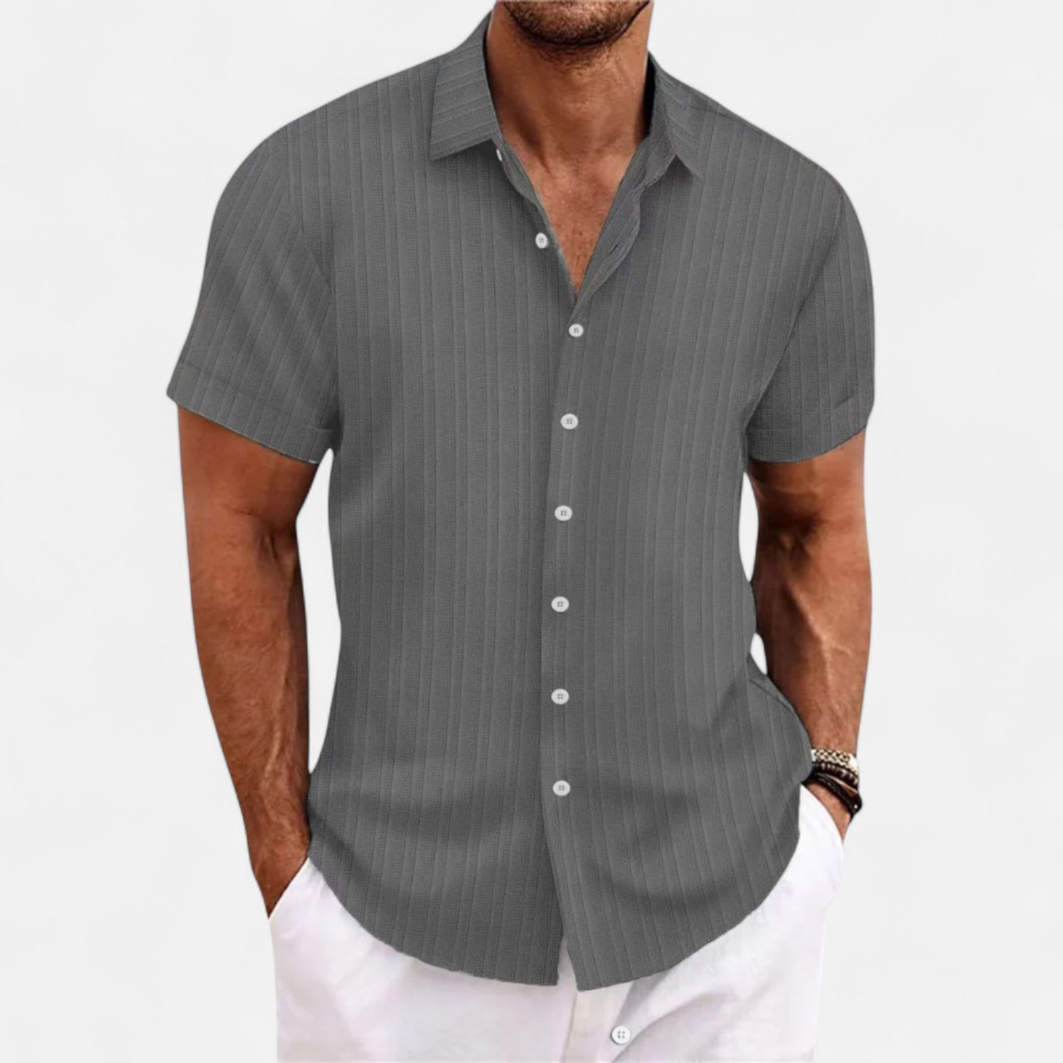 Belrois | Chemise Décontractée Texturée pour Homme – Confort et Élégance