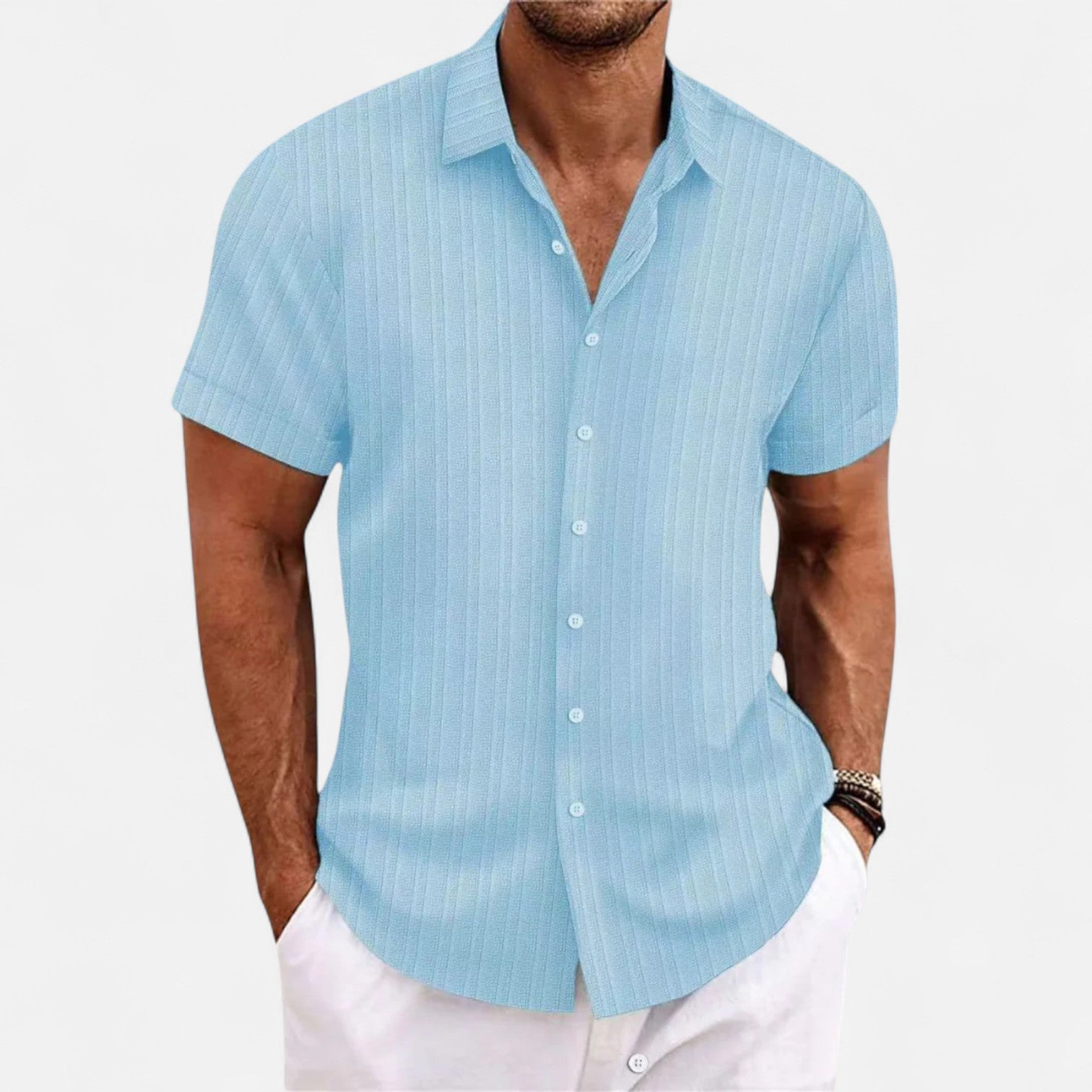 Belrois | Chemise Décontractée Texturée pour Homme – Confort et Élégance