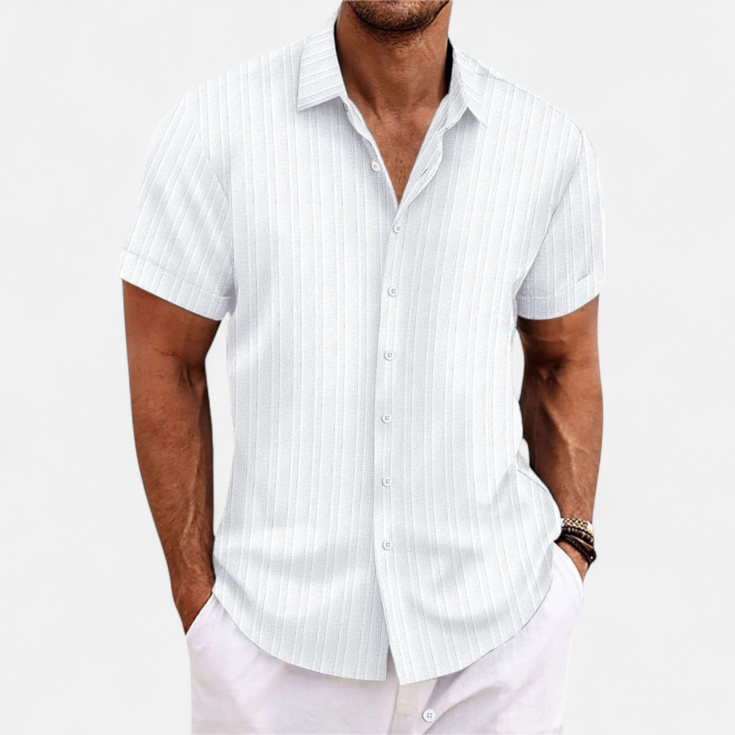 Belrois | Chemise Décontractée Texturée pour Homme – Confort et Élégance