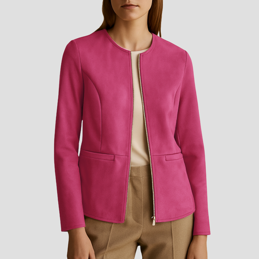 Maéva | Veste Suédée Zippée