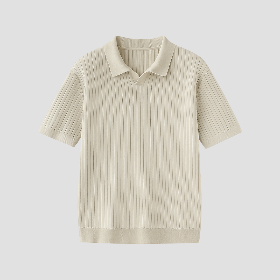 Évrard | Homme Polo en Maille Fine Côtelée