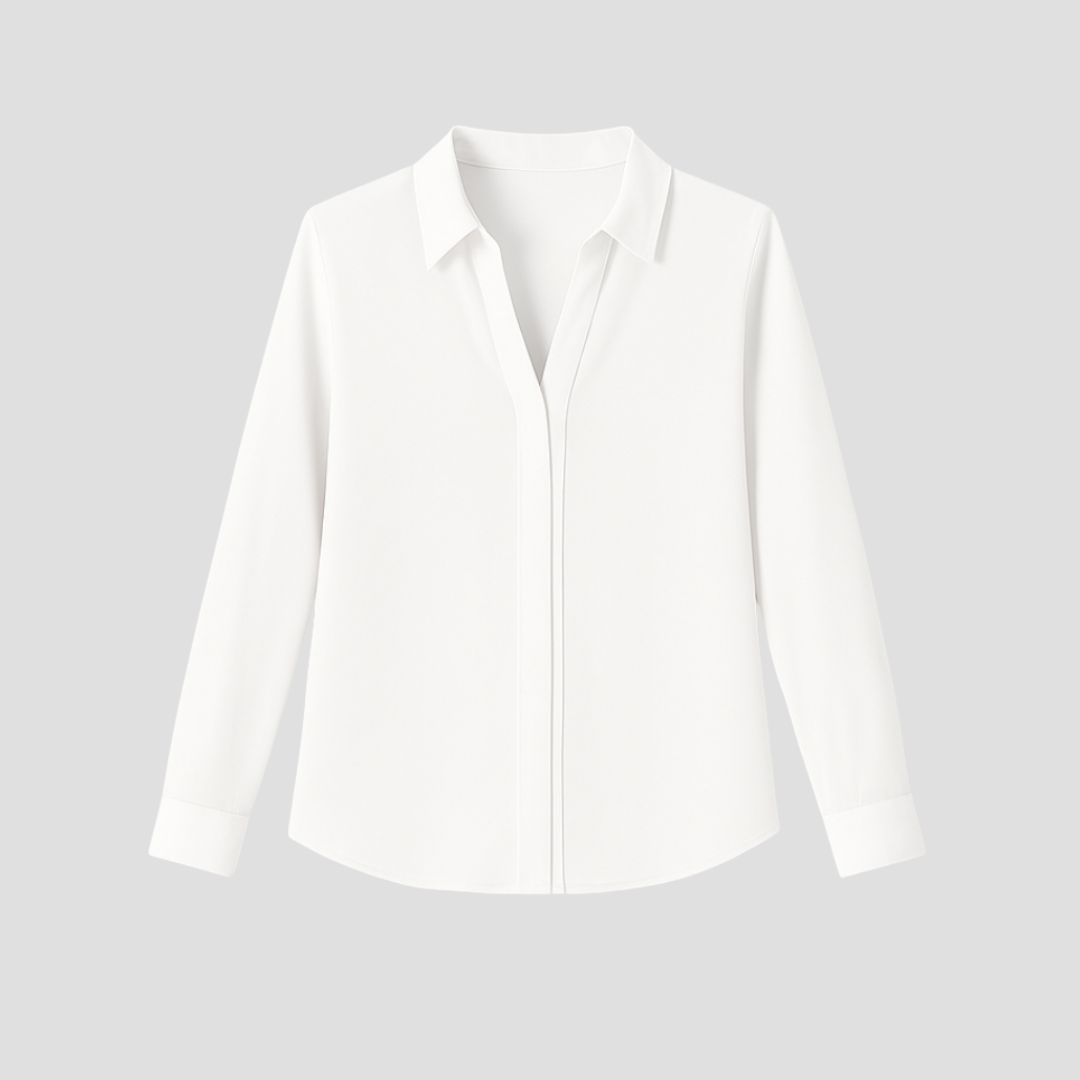 Isaline | Femme Blouse Habillée à Col Chemise