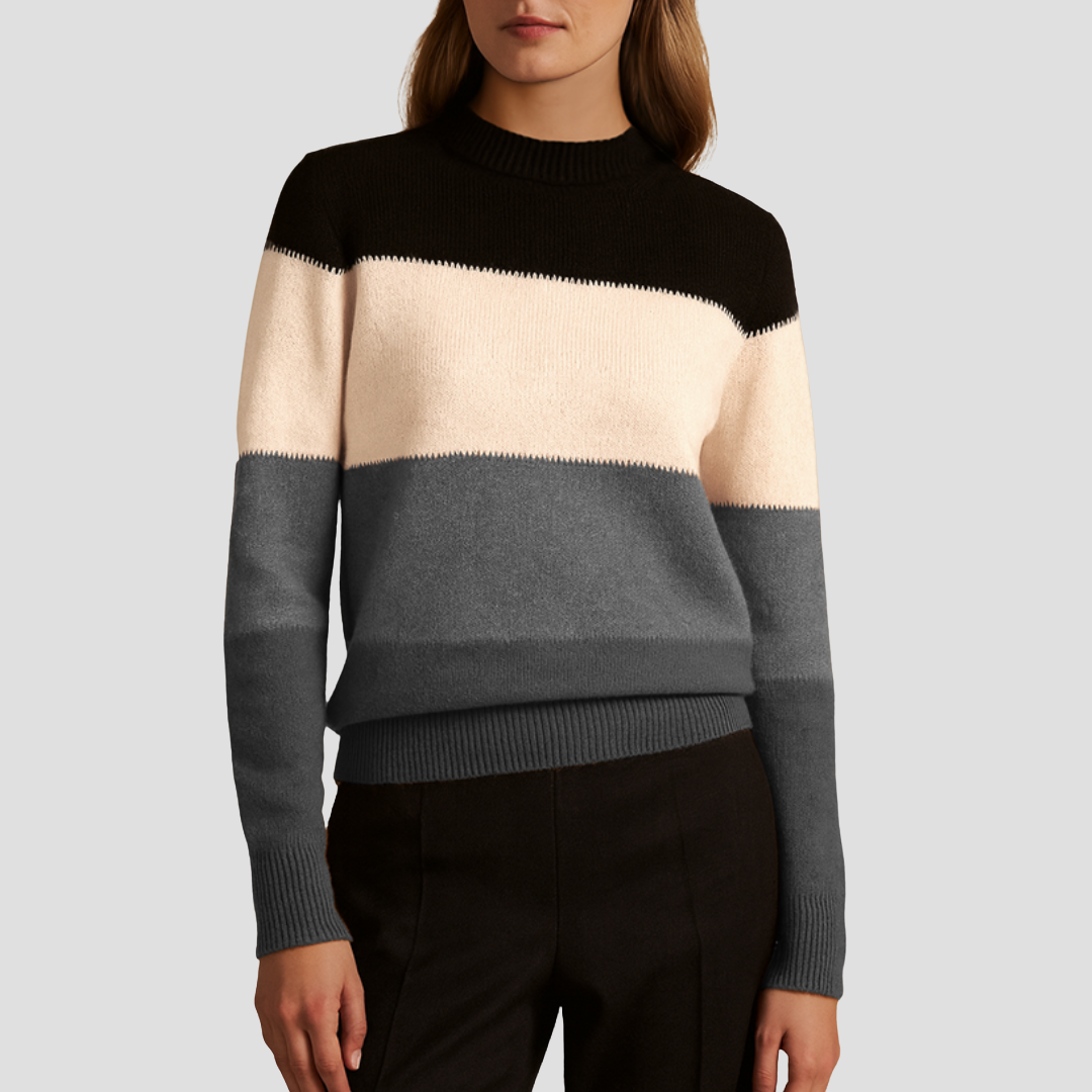 Arlette | Pull Tricoté Bicolore