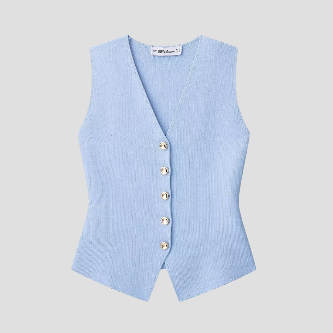 Lucie | Gilet Boutonné Élégant