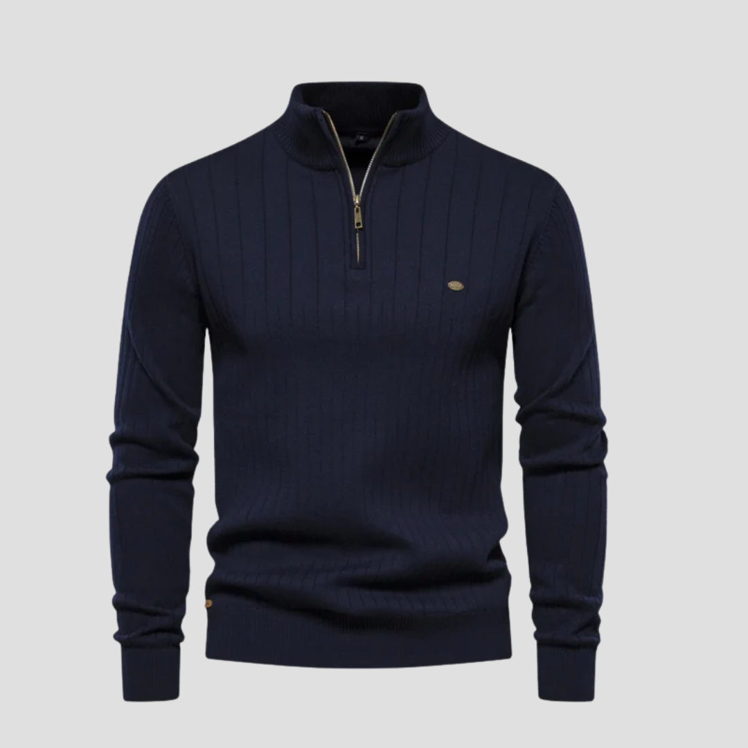 Bérenger | Pull Demi-Zip Côtelé