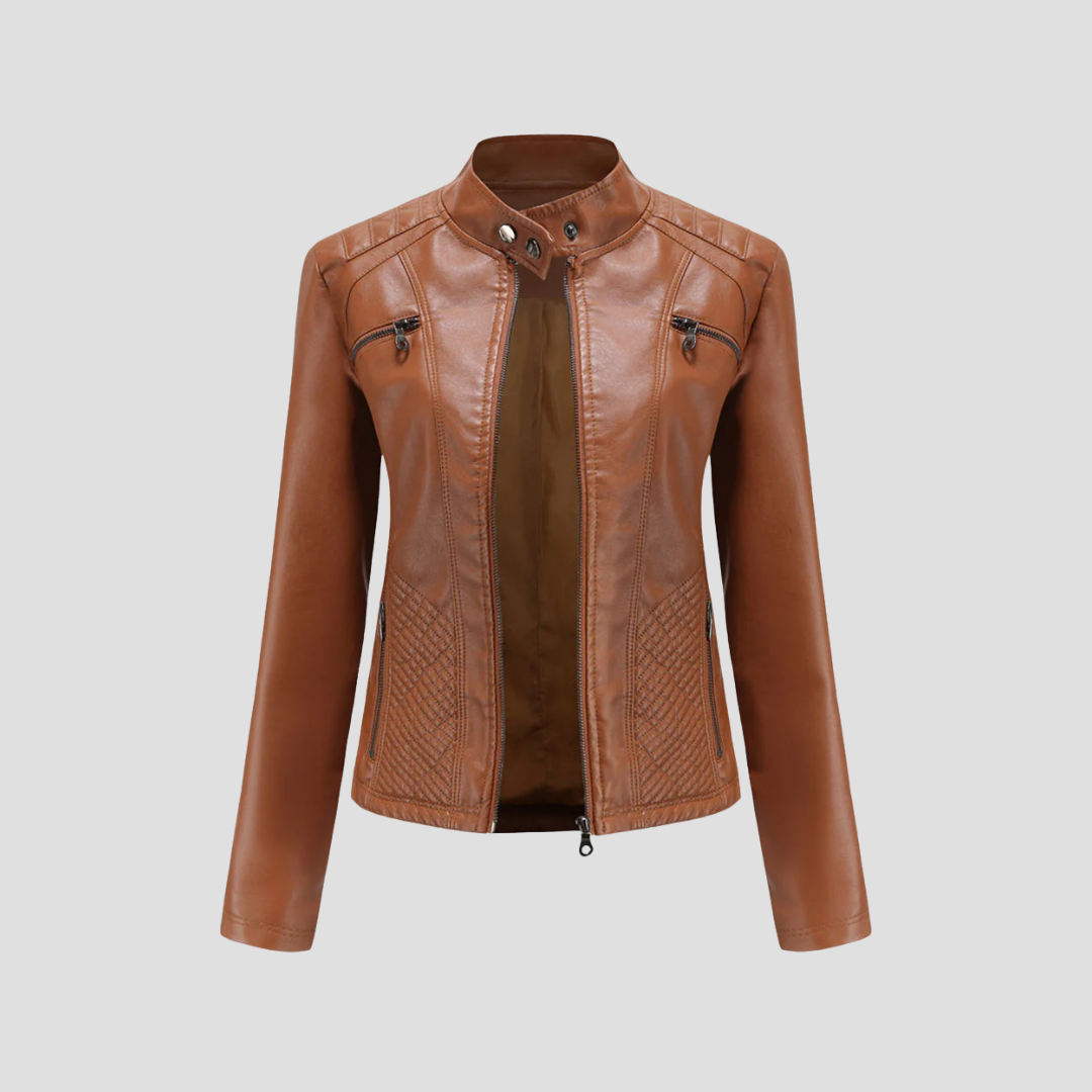 Maëlle | Veste Cuir Cintrée