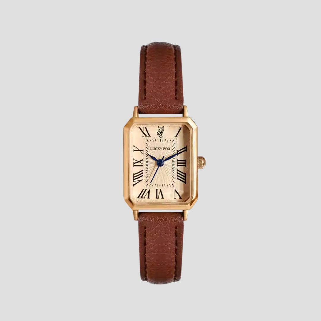 Arlène | Montre Carrée Bracelet Cuir