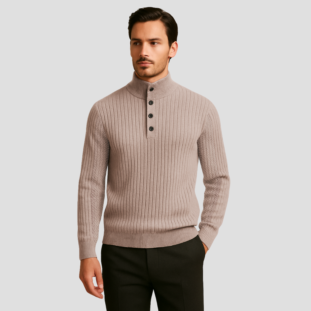 Napoleon | Pull Henley Côtelé