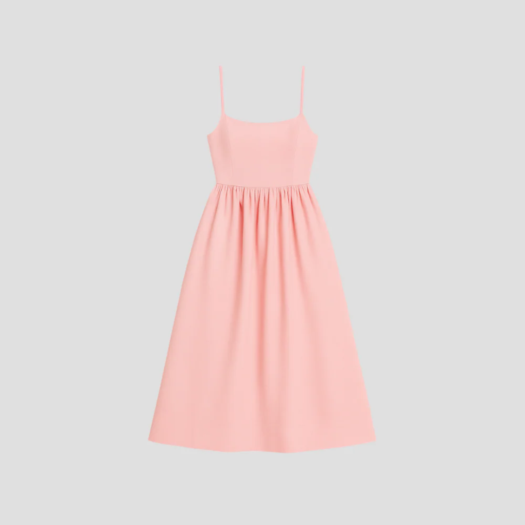 Adélise | Robe Midi à Bretelles Fines