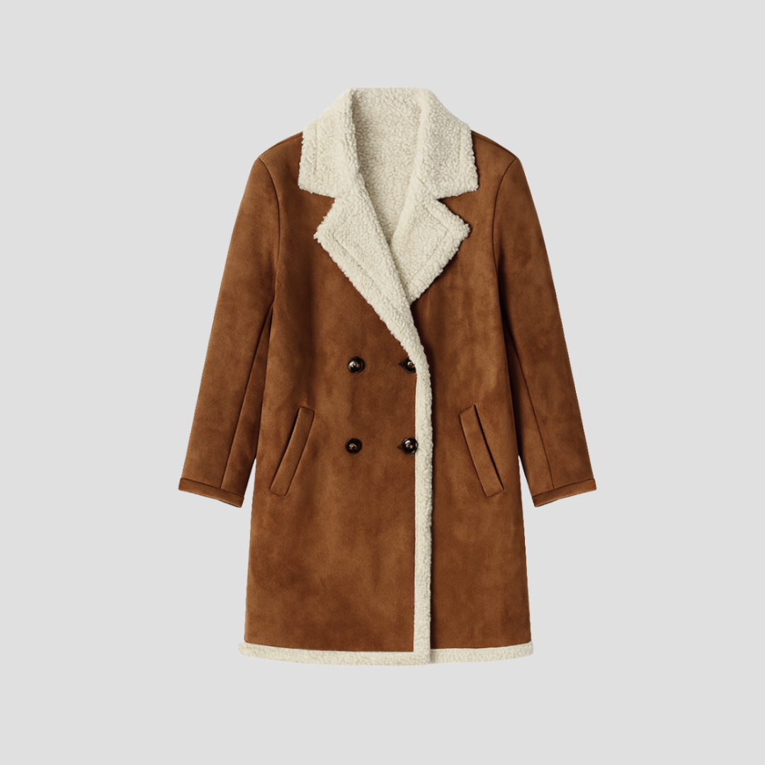 Angèle | Manteau Croisé Fourré