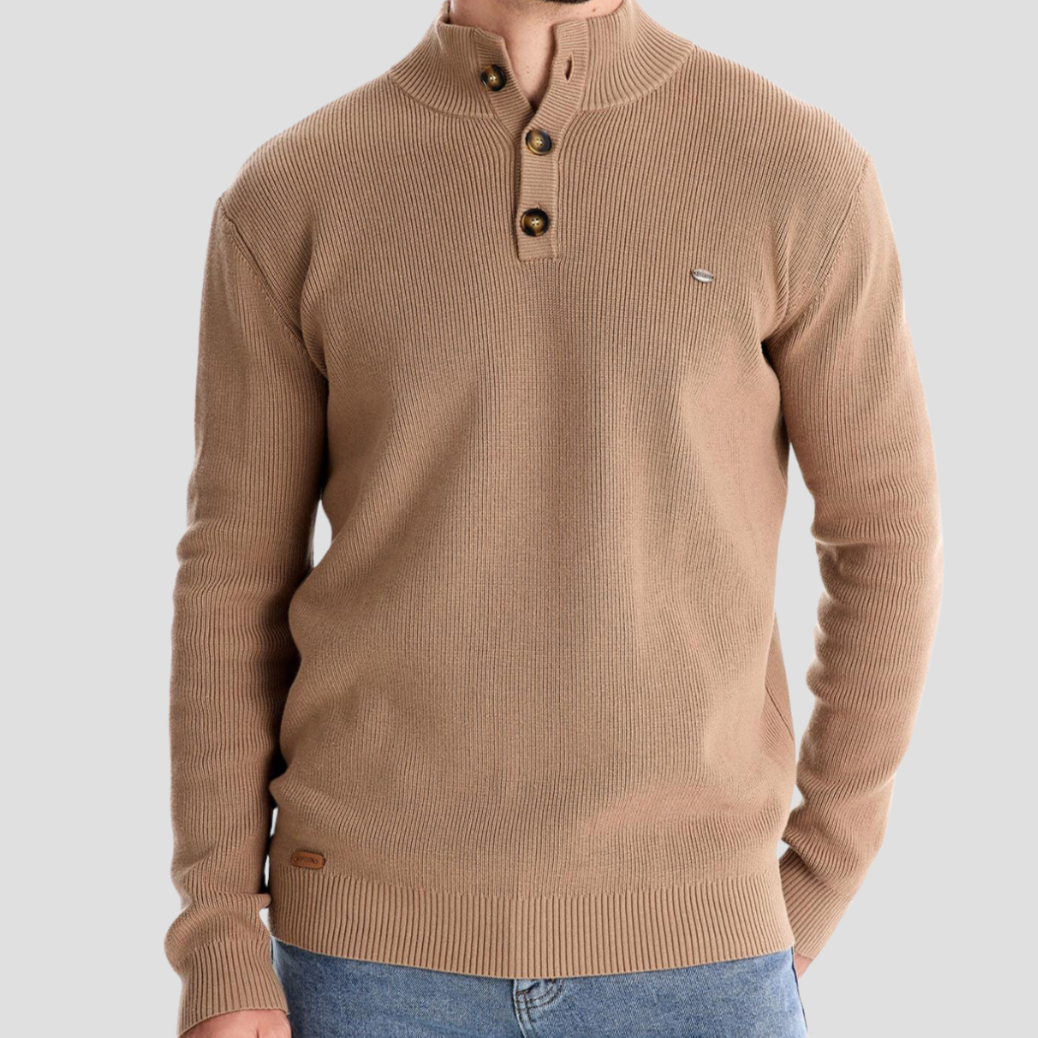 Gédéon | Pull Henley Tricoté