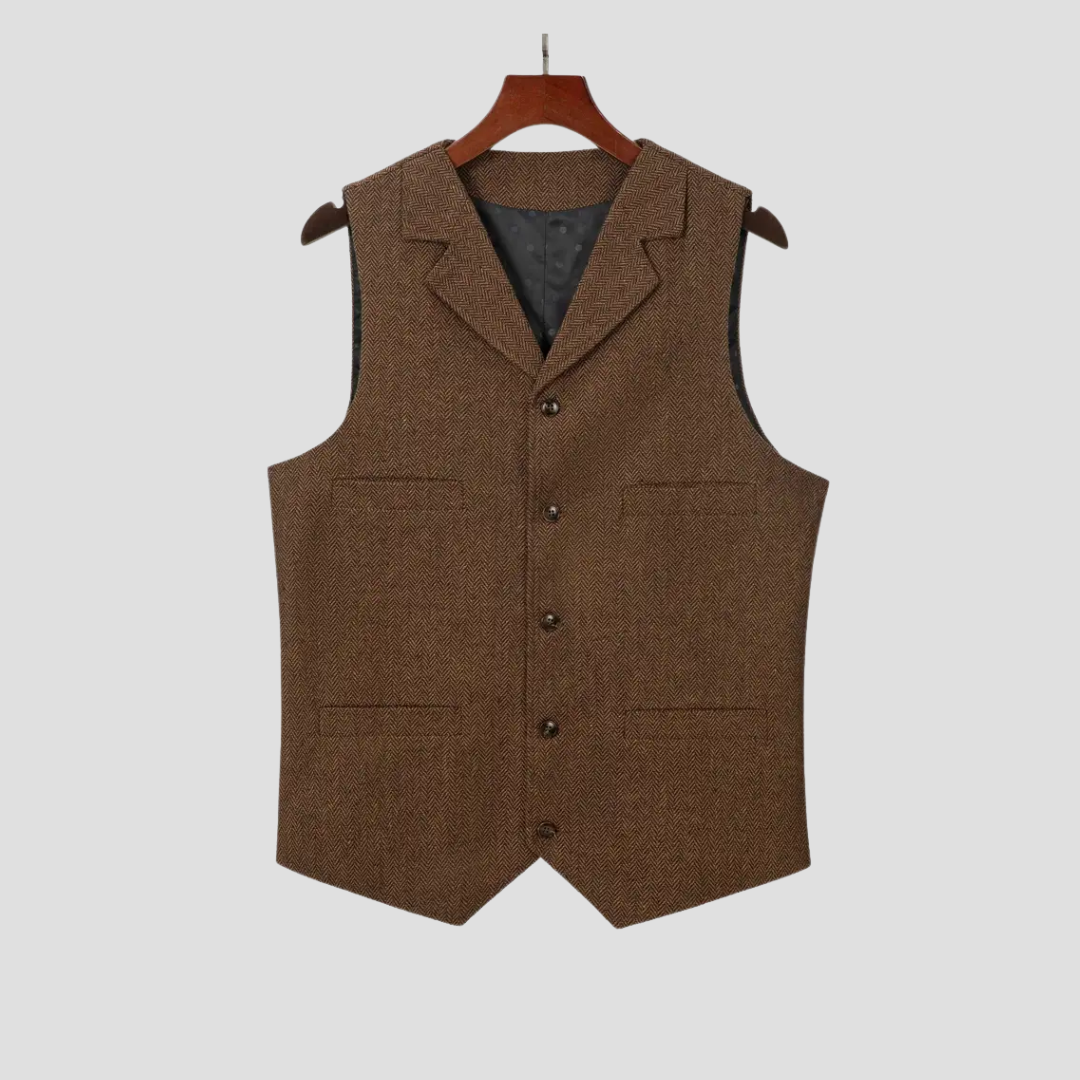 Léandre | Gilet Tweed Élégant