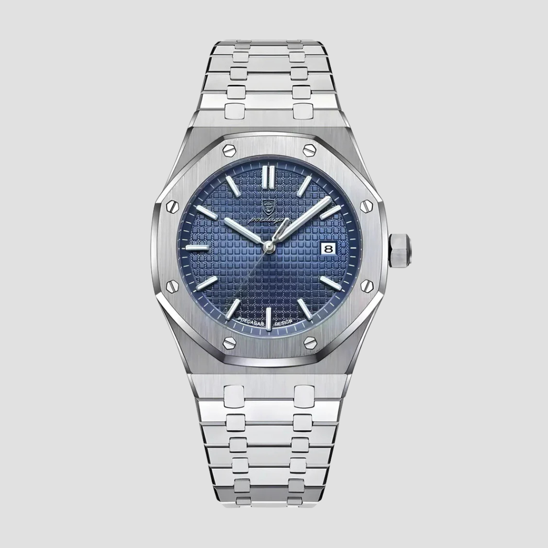 Belrois | Montre Homme avec Bracelet Acier Inoxydable – 41MM & Mouvement Quartz