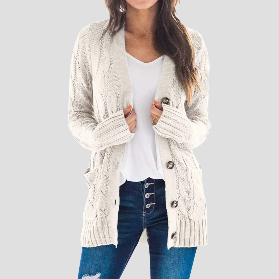 Élodie | Cardigan Maille Torsadée