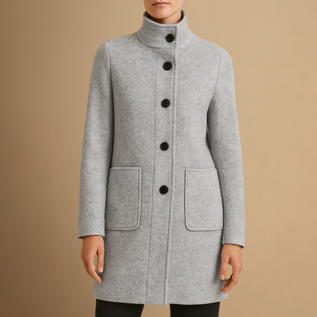 Julia | Manteau Long Laine Élégant